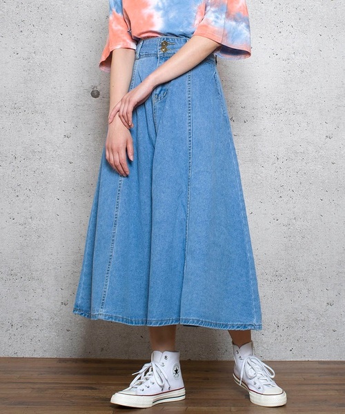 Jewelobe（ジュエローブ）の「デニムゴアードスカート（スカート