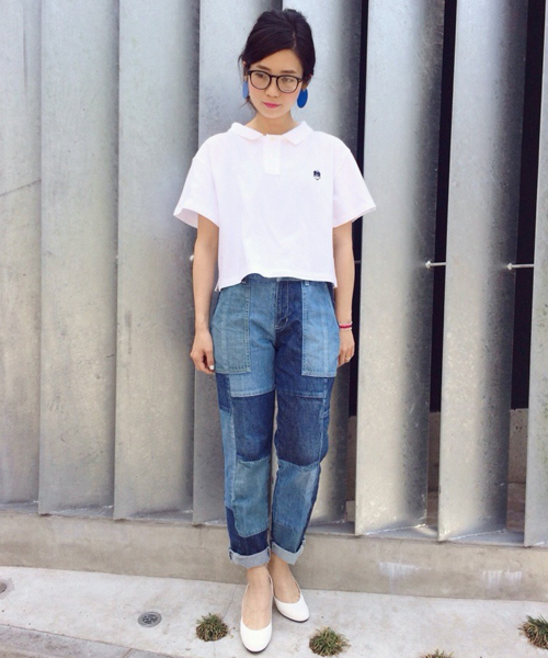 Another Edition（アナザーエディション）の「AET SHORT POLO（ポロシャツ・レディース・ホワイト/グレー/ネイビー・フリー）」の12枚目の写真