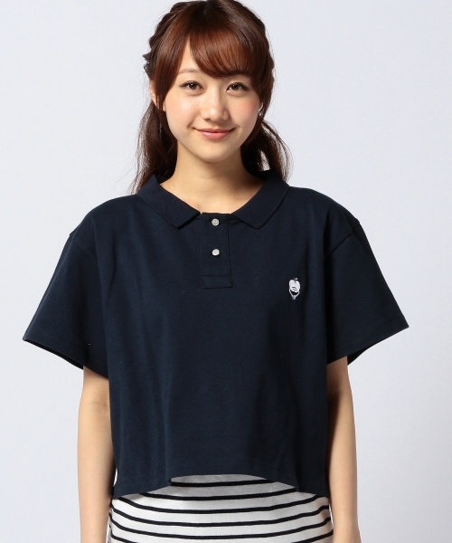 Another Edition（アナザーエディション）の「AET SHORT POLO（ポロシャツ・レディース・ホワイト/グレー/ネイビー・フリー）」の4枚目の写真