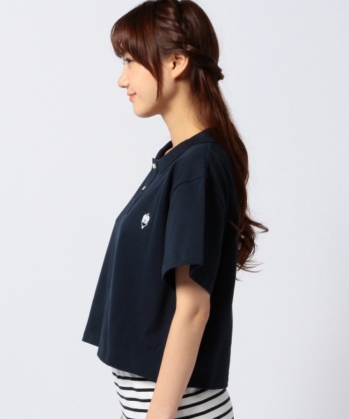 Another Edition（アナザーエディション）の「AET SHORT POLO（ポロシャツ・レディース・ホワイト/グレー/ネイビー・フリー）」の5枚目の写真