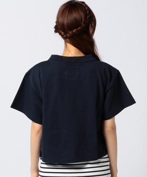 Another Edition（アナザーエディション）の「AET SHORT POLO（ポロシャツ・レディース・ホワイト/グレー/ネイビー・フリー）」の6枚目の写真