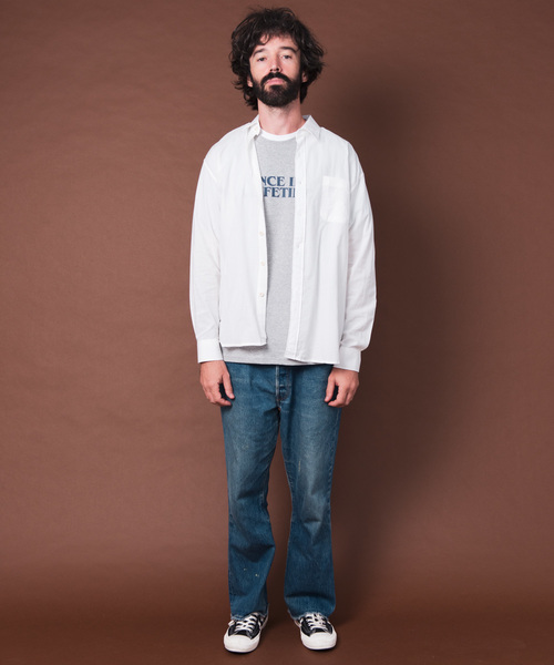 YARD PLUS（ヤードプリュス）の「YARD PLUS ベーシックコットンシャツ（シャツ/ブラウス・メンズ・ホワイト/ベージュ/ブルー・MEDIUM/LARGE）」の6枚目の写真