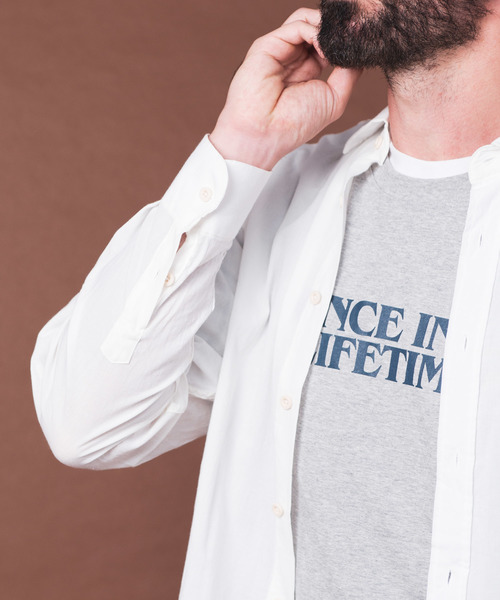 YARD PLUS（ヤードプリュス）の「YARD PLUS ベーシックコットンシャツ（シャツ/ブラウス・メンズ・ホワイト/ベージュ/ブルー・MEDIUM/LARGE）」の5枚目の写真