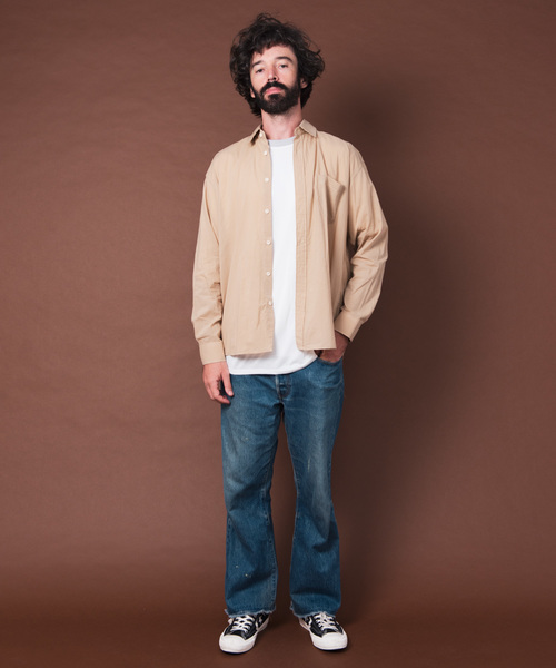 YARD PLUS（ヤードプリュス）の「YARD PLUS ベーシックコットンシャツ（シャツ/ブラウス・メンズ・ホワイト/ベージュ/ブルー・MEDIUM/LARGE）」の9枚目の写真