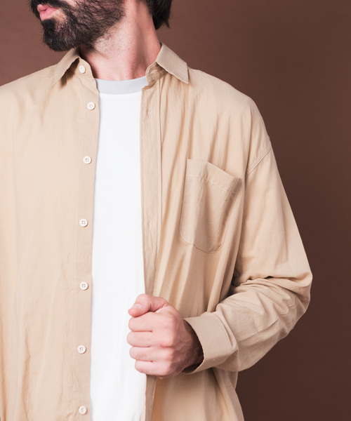 YARD PLUS（ヤードプリュス）の「YARD PLUS ベーシックコットンシャツ（シャツ/ブラウス・メンズ・ホワイト/ベージュ/ブルー・MEDIUM/LARGE）」の7枚目の写真