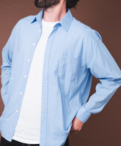 YARD PLUS（ヤードプリュス）の「YARD PLUS ベーシックコットンシャツ（シャツ/ブラウス・メンズ・ホワイト/ベージュ/ブルー・MEDIUM/LARGE）」の10枚目の写真