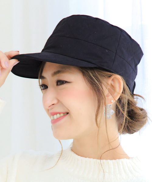 14+(イチヨンプラス)の「キルティングワークキャップ(キャップ)」|ブラック