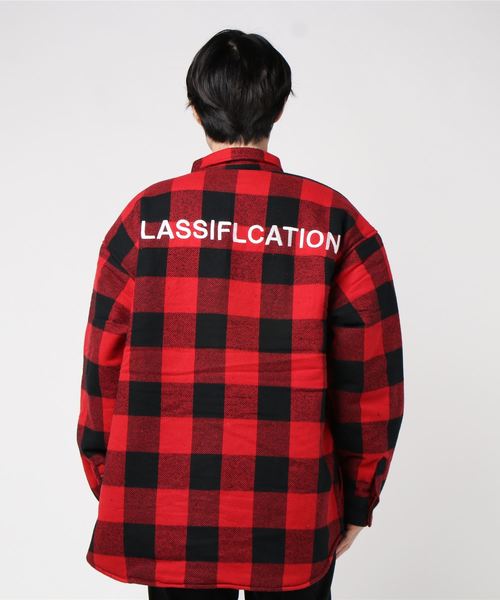 WEGO（ウィゴー）の「WEGO/チェックビッグシルエットCPOシャツジャケット（シャツ/ブラウス・メンズ・ホワイト系その他2/レッド系その他2・MEDIUM/LARGE）」の6枚目の写真