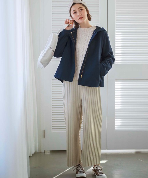 GeeRA(ジーラ)の「ショート丈バックタック2WAYコート(その他アウター・レディース・ネイビー/ベージュ・LARGE/X-LARGE/MEDIUM)」の7枚目の写真
