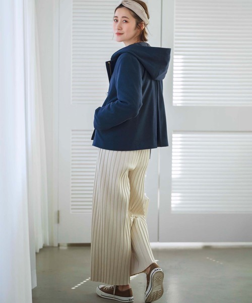 GeeRA(ジーラ)の「ショート丈バックタック2WAYコート(その他アウター・レディース・ネイビー/ベージュ・LARGE/X-LARGE/MEDIUM)」の11枚目の写真