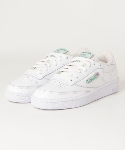 Reebok（リーボック）の「クラブシー 85 / Club C 85（スニーカー・メンズ・ホワイト/ホワイト×グリーン・26.0cm/24.5cm/25.5cm/26.5cm/27.0cm/28.0cm/23.0cm/24.0cm/29.0cm/29.5cm/23.5cm/28.5cm/25.0cm/27.5cm）」の13枚目の写真