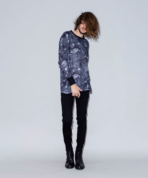 NO ID.（ノーアイディ）の「カモフラルーズロンT（Tシャツ/カットソー・メンズ・ブラック/イエロー/ワイン・1/2）」の16枚目の写真