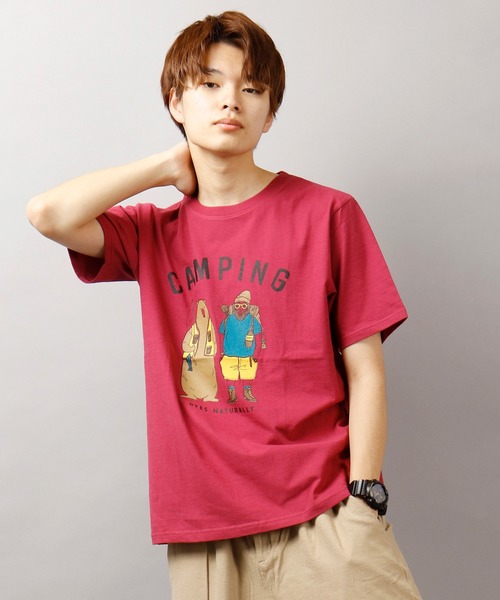 POWER TO THE PEOPLE(パワートゥーザピープル)の「【POWER TO THE PEOPLE】Ohcoolロゴプリント バックプリント 天竺 半袖Tシャツ(Tシャツ/カットソー・メンズ・ダークグリーン/ベージュ/ネイビー/オフホワイト/ホワイト系その他/ベージュ系その他/ブルー系その他/ローズ・LL/M/L)」の8枚目の写真
