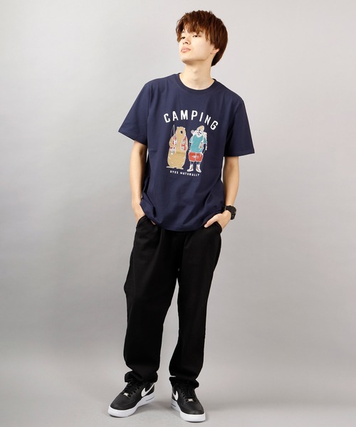 POWER TO THE PEOPLE(パワートゥーザピープル)の「【POWER TO THE PEOPLE】Ohcoolロゴプリント バックプリント 天竺 半袖Tシャツ(Tシャツ/カットソー・メンズ・ダークグリーン/ベージュ/ネイビー/オフホワイト/ホワイト系その他/ベージュ系その他/ブルー系その他/ローズ・LL/M/L)」の10枚目の写真