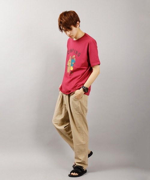 POWER TO THE PEOPLE(パワートゥーザピープル)の「【POWER TO THE PEOPLE】Ohcoolロゴプリント バックプリント 天竺 半袖Tシャツ(Tシャツ/カットソー・メンズ・ダークグリーン/ベージュ/ネイビー/オフホワイト/ホワイト系その他/ベージュ系その他/ブルー系その他/ローズ・LL/M/L)」の15枚目の写真