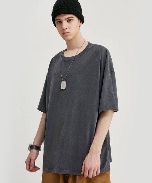 INFLATION(インフレーション)の「INFLATION(インフレーション)ドロップスリーブプリントTシャツ(Tシャツ/カットソー・メンズ・グレー/グリーン/ブルー/イエロー・M/L/XL)」の2枚目の写真