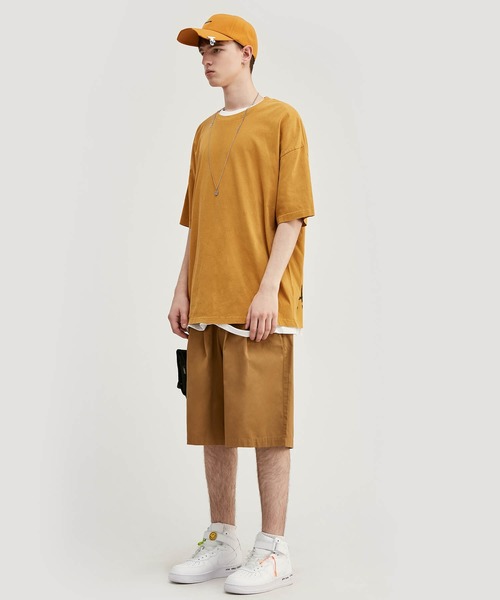 INFLATION(インフレーション)の「INFLATION(インフレーション)ドロップスリーブプリントTシャツ(Tシャツ/カットソー・メンズ・グレー/グリーン/ブルー/イエロー・M/L/XL)」の14枚目の写真