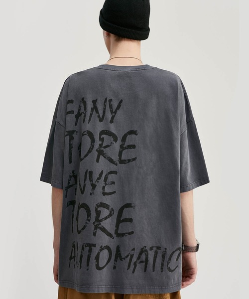 INFLATION(インフレーション)の「INFLATION(インフレーション)ドロップスリーブプリントTシャツ(Tシャツ/カットソー・メンズ・グレー/グリーン/ブルー/イエロー・M/L/XL)」の18枚目の写真