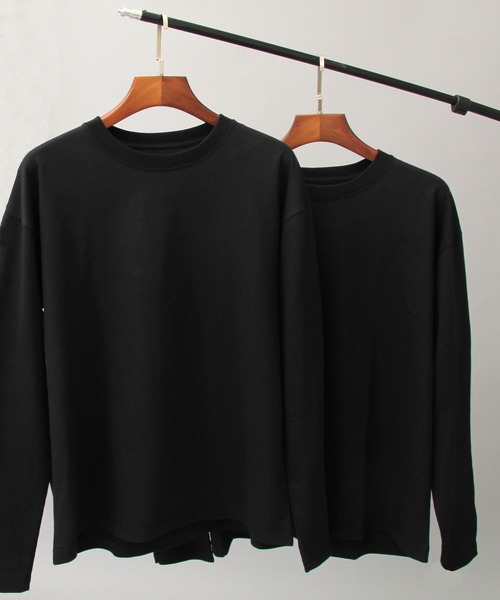 UNIVERSAL OVERALL(ユニバーサルオーバーオール)の「UNIVERSAL OVERALL / ユニバーサルオーバーオール / 2パック 7.5オンス ワイドシルエット ロングスリーブTシャツ / WIDE HEAVY 2PACK LONG SLEEVE TEE(Tシャツ/カットソー・メンズ・ホワイト/ブラック・S/M/L/XL)」の1枚目の写真