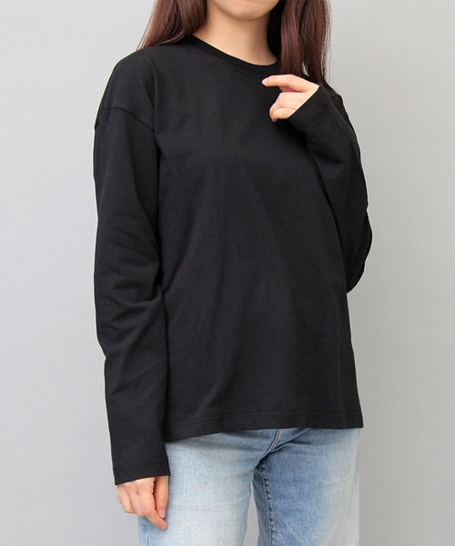 UNIVERSAL OVERALL(ユニバーサルオーバーオール)の「UNIVERSAL OVERALL / ユニバーサルオーバーオール / 2パック 7.5オンス ワイドシルエット ロングスリーブTシャツ / WIDE HEAVY 2PACK LONG SLEEVE TEE(Tシャツ/カットソー・メンズ・ホワイト/ブラック・S/M/L/XL)」の6枚目の写真