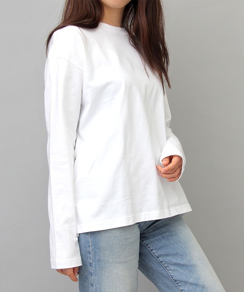 UNIVERSAL OVERALL(ユニバーサルオーバーオール)の「UNIVERSAL OVERALL / ユニバーサルオーバーオール / 2パック 7.5オンス ワイドシルエット ロングスリーブTシャツ / WIDE HEAVY 2PACK LONG SLEEVE TEE(Tシャツ/カットソー・メンズ・ホワイト/ブラック・S/M/L/XL)」の4枚目の写真