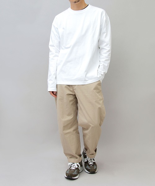 UNIVERSAL OVERALL(ユニバーサルオーバーオール)の「UNIVERSAL OVERALL / ユニバーサルオーバーオール / 2パック 7.5オンス ワイドシルエット ロングスリーブTシャツ / WIDE HEAVY 2PACK LONG SLEEVE TEE(Tシャツ/カットソー・メンズ・ホワイト/ブラック・S/M/L/XL)」の17枚目の写真