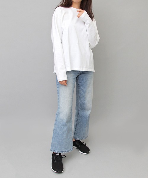 UNIVERSAL OVERALL(ユニバーサルオーバーオール)の「UNIVERSAL OVERALL / ユニバーサルオーバーオール / 2パック 7.5オンス ワイドシルエット ロングスリーブTシャツ / WIDE HEAVY 2PACK LONG SLEEVE TEE(Tシャツ/カットソー・メンズ・ホワイト/ブラック・S/M/L/XL)」の18枚目の写真