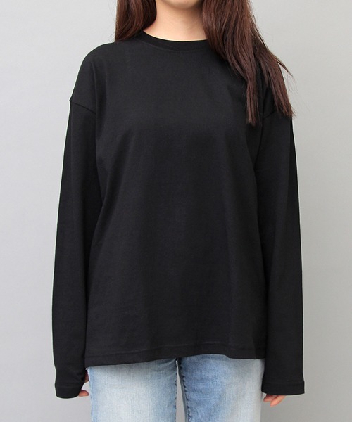 UNIVERSAL OVERALL(ユニバーサルオーバーオール)の「UNIVERSAL OVERALL / ユニバーサルオーバーオール / 2パック 7.5オンス ワイドシルエット ロングスリーブTシャツ / WIDE HEAVY 2PACK LONG SLEEVE TEE(Tシャツ/カットソー・メンズ・ホワイト/ブラック・S/M/L/XL)」の14枚目の写真