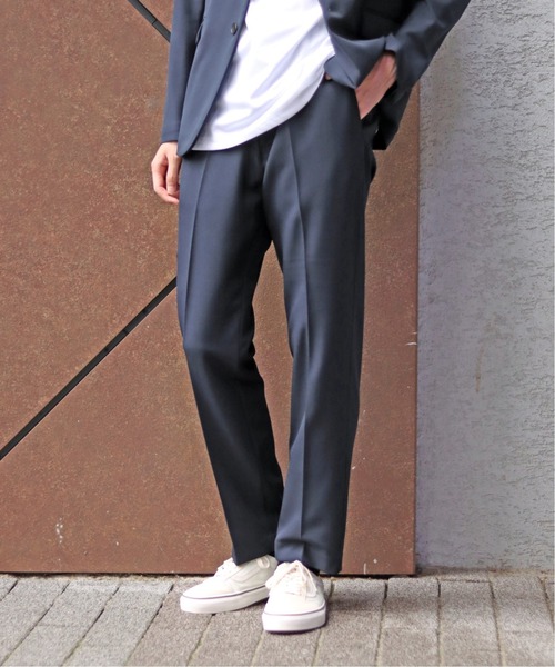 417 EDIFICE（フォーワンセブンエディフィス）の「◆4way ツイル イージースラックス パンツ【セットアップ着用可能】（スラックス・メンズ・ネイビー/ブラウン/グレー・SMALL/MEDIUM/LARGE/X-LARGE）」の18枚目の写真