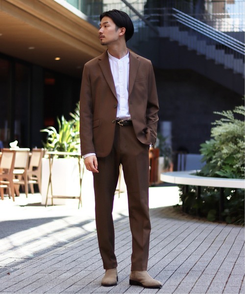 417 EDIFICE（フォーワンセブンエディフィス）の「◆4way ツイル イージースラックス パンツ【セットアップ着用可能】（スラックス・メンズ・ネイビー/ブラウン/グレー・SMALL/MEDIUM/LARGE/X-LARGE）」の22枚目の写真