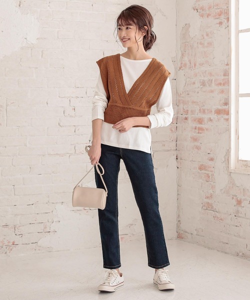 KOBE LETTUCE（コウベレタス）の「[ 2点セット ]ニットアンサンブル（ニット/セーター・レディース・ブラック/ブラウン/アイボリー・FREE）」の16枚目の写真