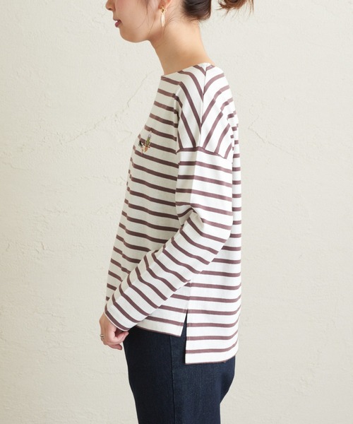 natural couture（ナチュラルクチュール）の「Autumn girl ミニ刺繍ロンT（Tシャツ/カットソー・レディース・アイボリー/モカ/ラベンダー/その他1/その他2・FREE）」の21枚目の写真