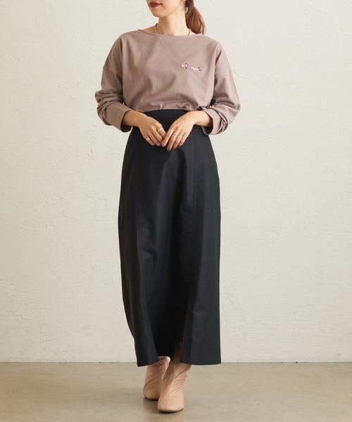 natural couture（ナチュラルクチュール）の「Autumn girl ミニ刺繍ロンT（Tシャツ/カットソー・レディース・アイボリー/モカ/ラベンダー/その他1/その他2・FREE）」の10枚目の写真