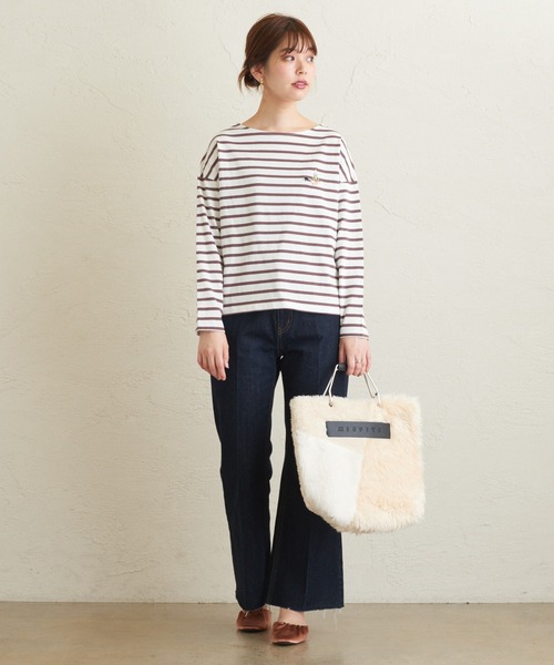 natural couture（ナチュラルクチュール）の「Autumn girl ミニ刺繍ロンT（Tシャツ/カットソー・レディース・アイボリー/モカ/ラベンダー/その他1/その他2・FREE）」の15枚目の写真