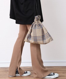 reca | チェック柄 巾着バッグ(ショルダーバッグ)