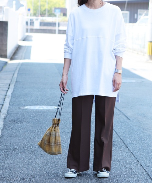 reca（レカ）の「チェック柄 巾着バッグ（ショルダーバッグ・レディース・ブルー/イエロー・ONE SIZE）」の12枚目の写真