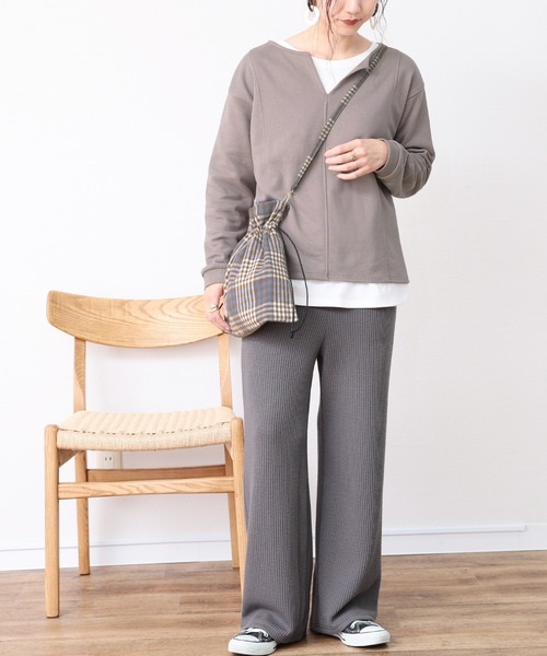 reca（レカ）の「チェック柄 巾着バッグ（ショルダーバッグ・レディース・ブルー/イエロー・ONE SIZE）」の22枚目の写真