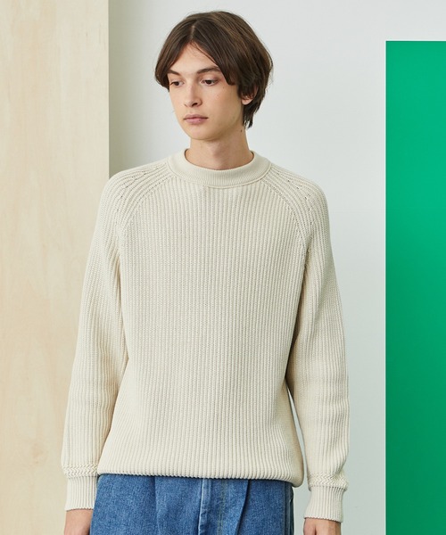 UNITED TOKYO（ユナイテッドトウキョウ）の「Soft touch 畦クルーネックニット（ニット/セーター・メンズ・ブラック/ブラウン/カーキ/インディゴブルー/グレイッシュベージュ・1/2/3）」の8枚目の写真