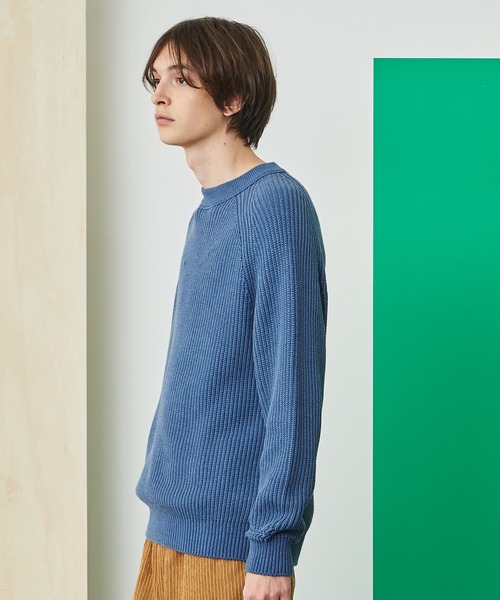 UNITED TOKYO（ユナイテッドトウキョウ）の「Soft touch 畦クルーネックニット（ニット/セーター・メンズ・ブラック/ブラウン/カーキ/インディゴブルー/グレイッシュベージュ・1/2/3）」の11枚目の写真