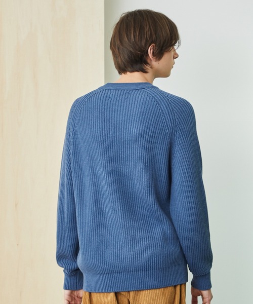 UNITED TOKYO（ユナイテッドトウキョウ）の「Soft touch 畦クルーネックニット（ニット/セーター・メンズ・ブラック/ブラウン/カーキ/インディゴブルー/グレイッシュベージュ・1/2/3）」の12枚目の写真