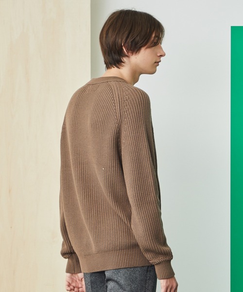 UNITED TOKYO（ユナイテッドトウキョウ）の「Soft touch 畦クルーネックニット（ニット/セーター・メンズ・ブラック/ブラウン/カーキ/インディゴブルー/グレイッシュベージュ・1/2/3）」の16枚目の写真