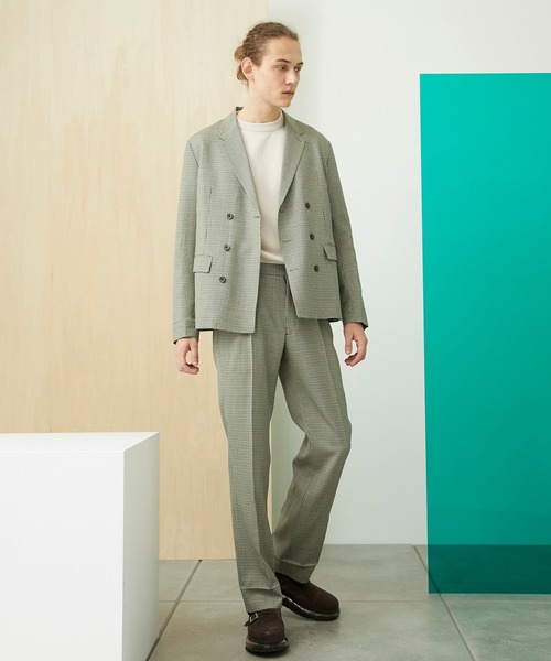 UNITED TOKYO（ユナイテッドトウキョウ）の「チェックストレートスラックス（スラックス・メンズ・グリーン・1/2/3）」の3枚目の写真