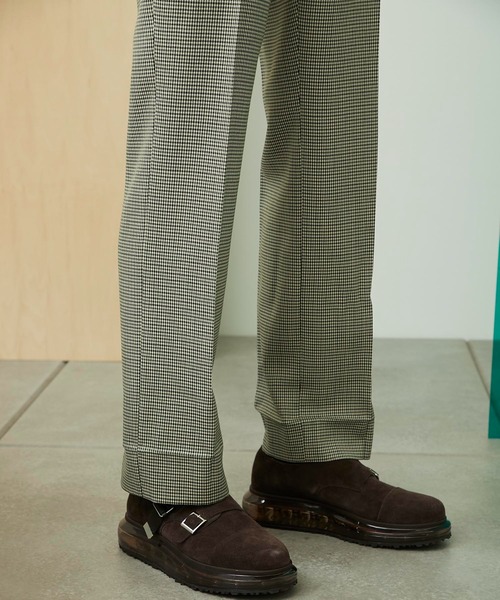 UNITED TOKYO（ユナイテッドトウキョウ）の「チェックストレートスラックス（スラックス・メンズ・グリーン・1/2/3）」の4枚目の写真