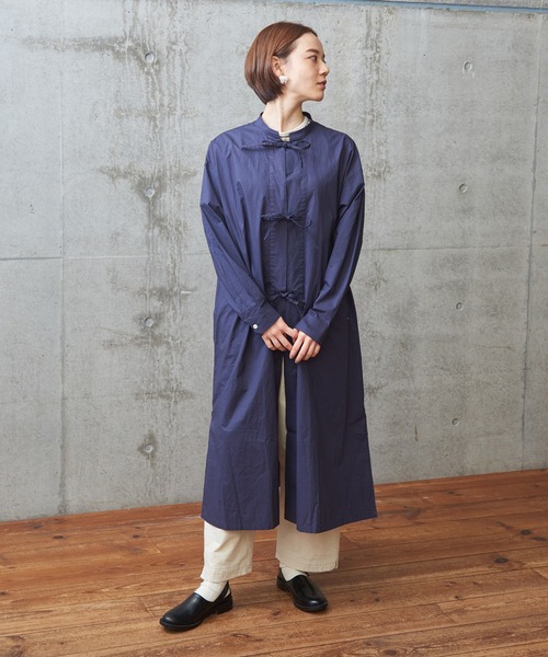 PAR ICI シボコットン　切り替えパンツ PAR ICI（パーリッシィ）の「シボコットン イージーパンツ