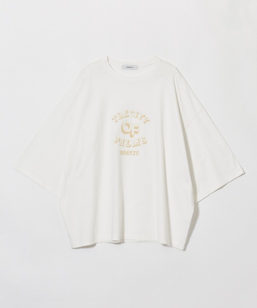 Johnbull（ジョンブル）の「フロッキープリントTシャツ（Tシャツ/カットソー・レディース・ホワイト/ベージュ・FREE）」の4枚目の写真