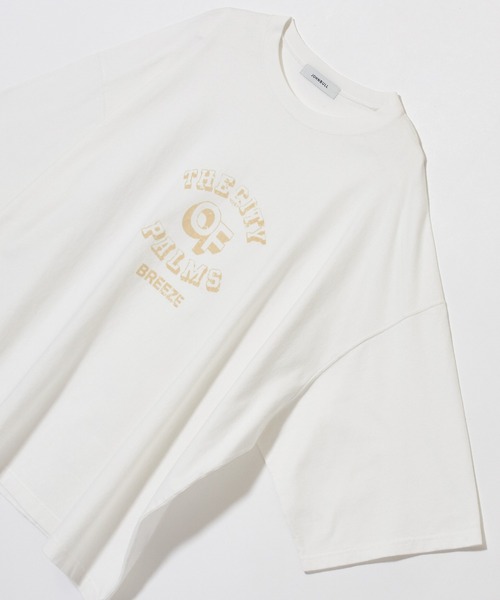 Johnbull（ジョンブル）の「フロッキープリントTシャツ（Tシャツ/カットソー・レディース・ホワイト/ベージュ・FREE）」の6枚目の写真