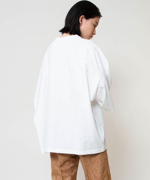 Johnbull（ジョンブル）の「フロッキープリントTシャツ（Tシャツ/カットソー・レディース・ホワイト/ベージュ・FREE）」の7枚目の写真