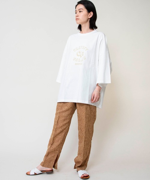 Johnbull（ジョンブル）の「フロッキープリントTシャツ（Tシャツ/カットソー・レディース・ホワイト/ベージュ・FREE）」の11枚目の写真