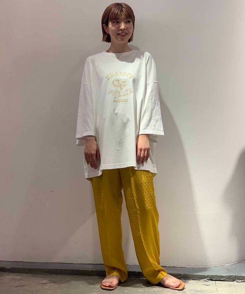 Johnbull（ジョンブル）の「フロッキープリントTシャツ（Tシャツ/カットソー・レディース・ホワイト/ベージュ・FREE）」の14枚目の写真