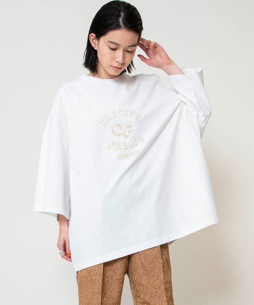 Johnbull（ジョンブル）の「フロッキープリントTシャツ（Tシャツ/カットソー・レディース・ホワイト/ベージュ・FREE）」の15枚目の写真